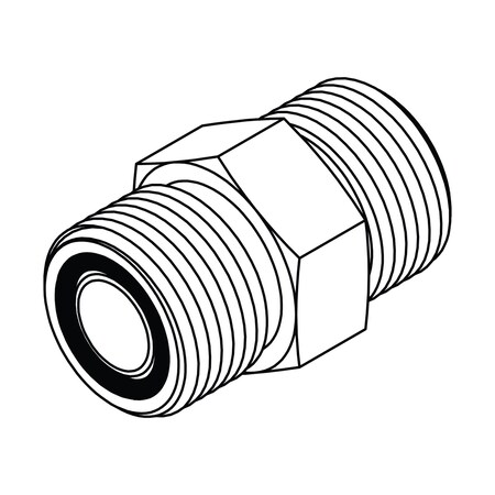 Tompkins Hydraulic Fitting, Steel24MORFS-20MORFS FF2403-24-20